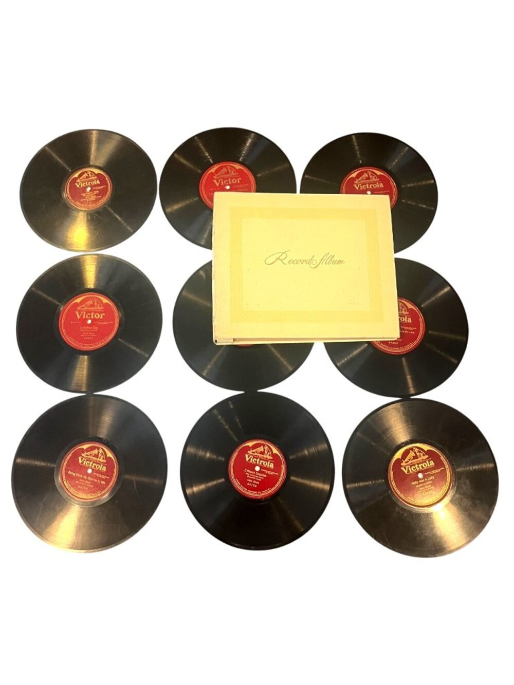 Alma Gluck 10" Record and Binder - See Pics & Description for Titles - LOT of 9